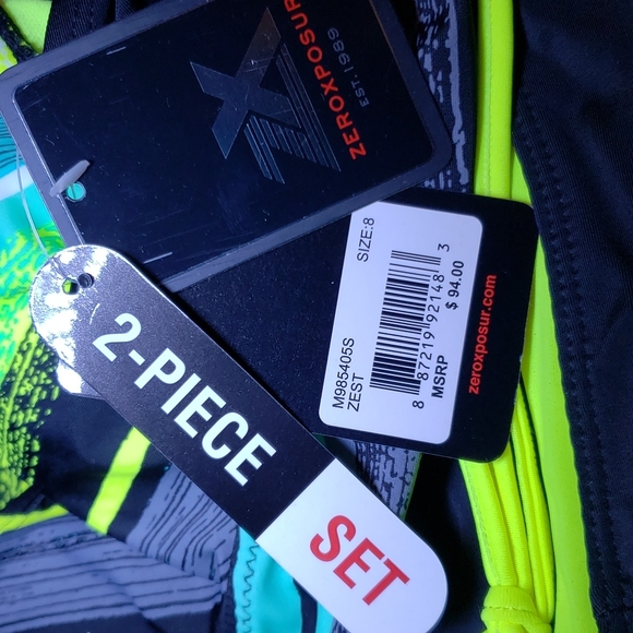 Zeroxposur 2 piece Bathing Suit Tankinis boy shorts size 8 - Picture 7 of 7